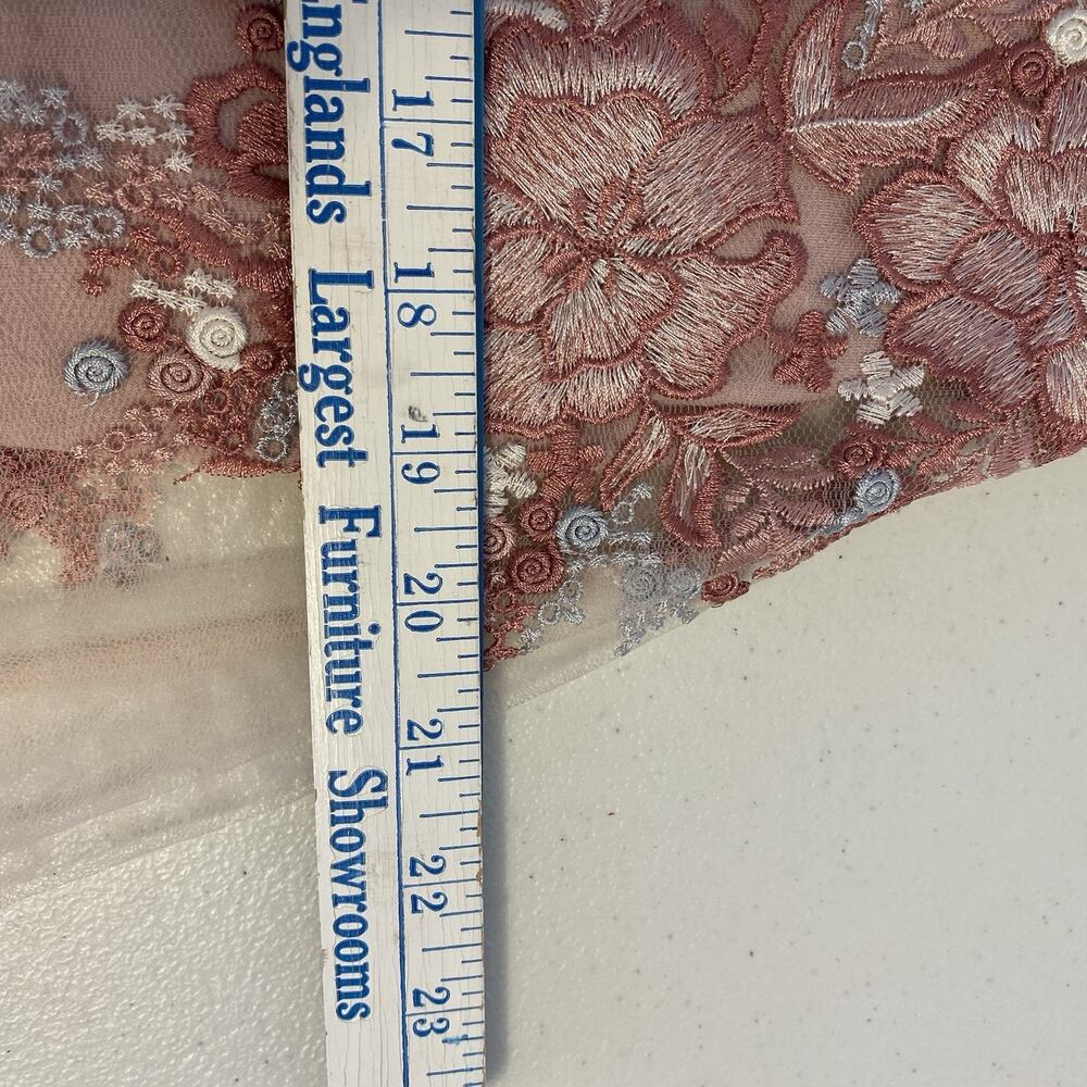 Altar'd State Maxi Dress M Sheer Pink Lace Floral Fairy Cottagecore Formal Party - Picture 6 of 11